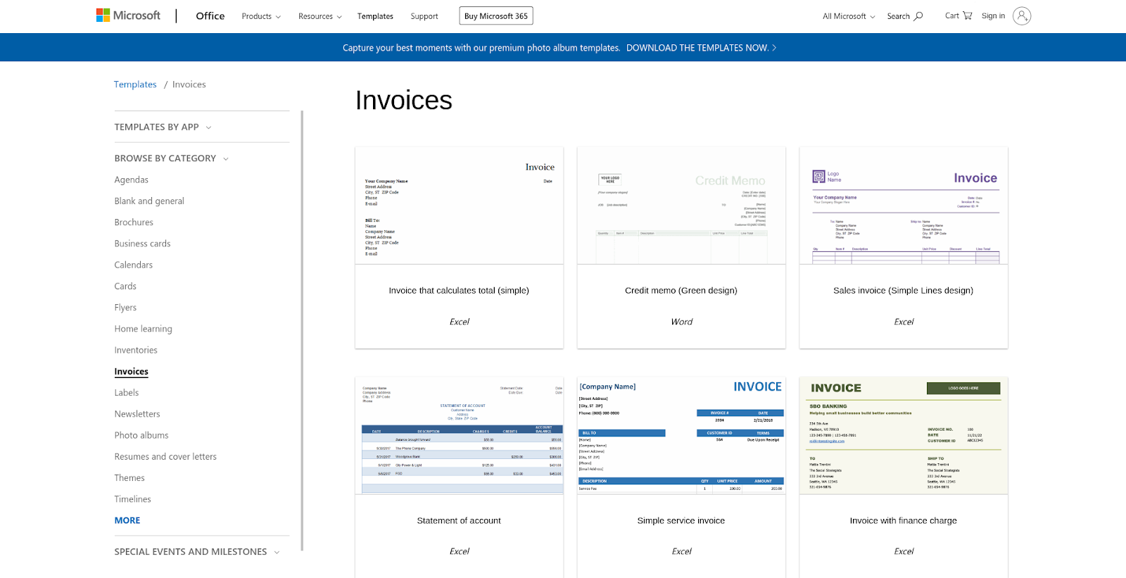 Microsoft Office Invoicing Templates