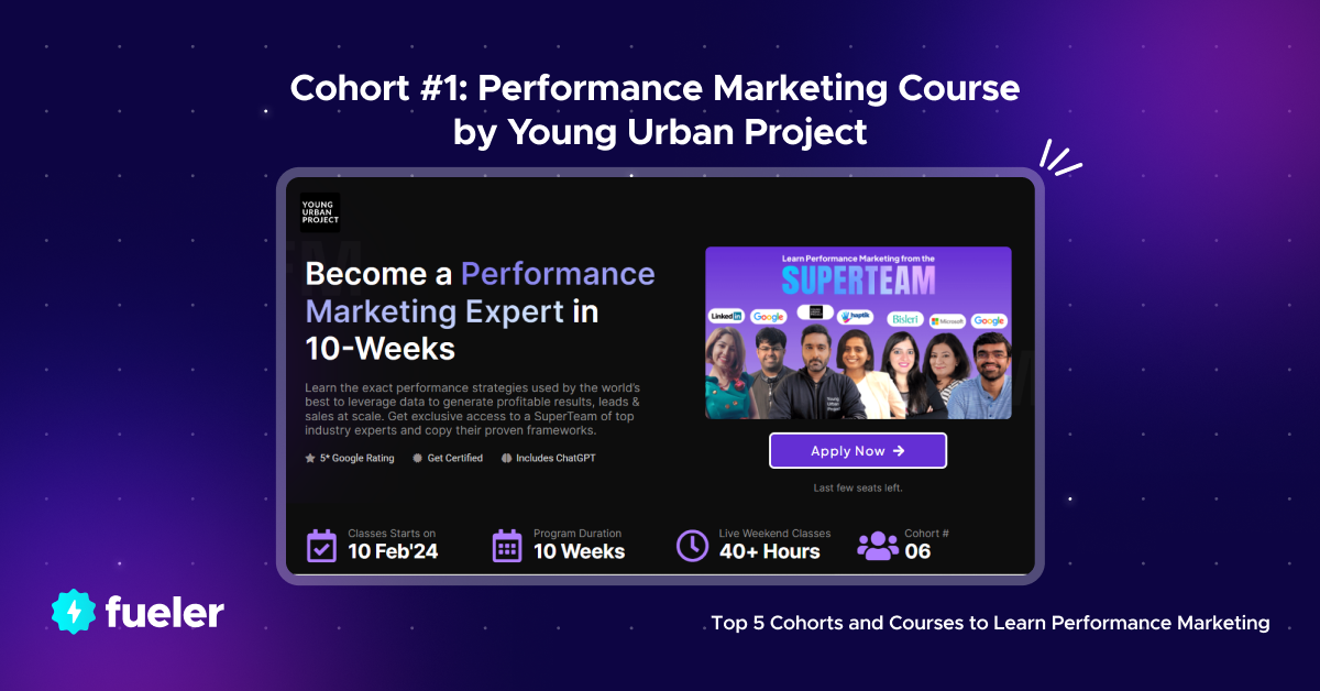 Performance Marketing Course by Young Urban Project