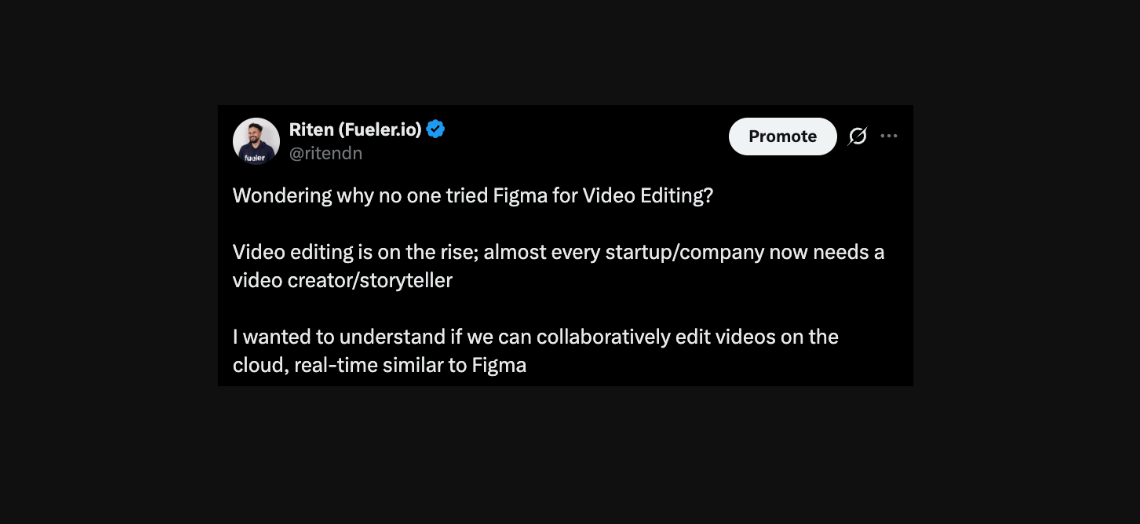 Riten on X about figma for video editors