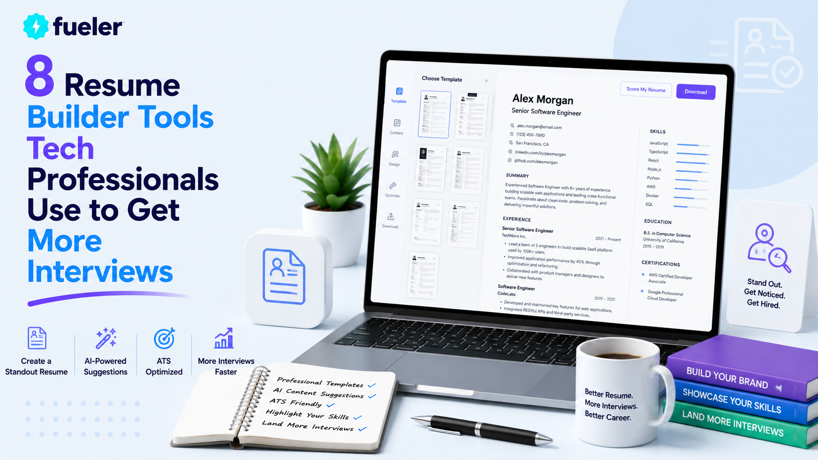 8 Resume Builder Tools Tech Professionals Use to Get More Interviews