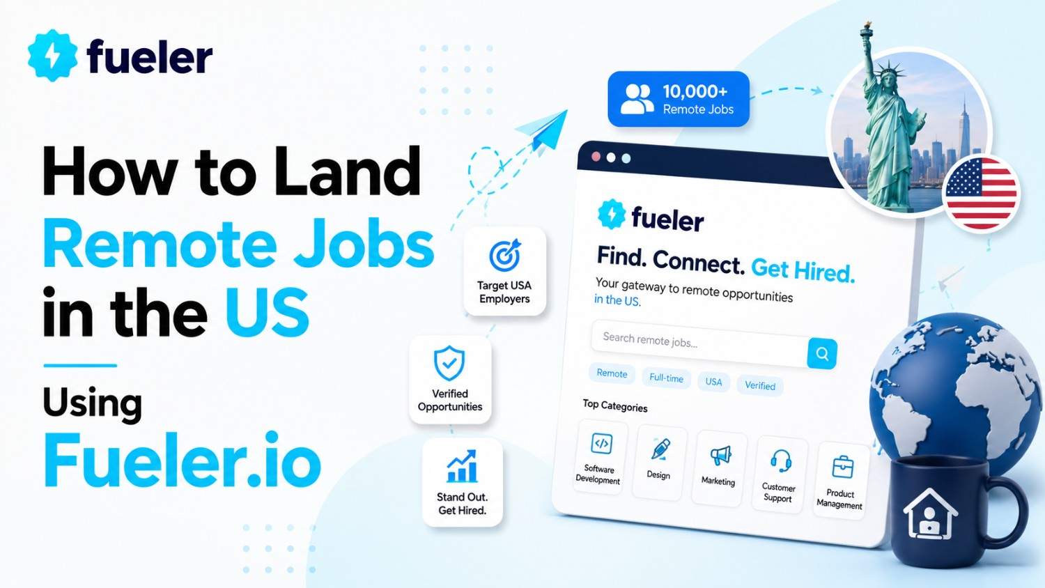 How to Land Remote Jobs in the US Using Fueler.io (Beginner's Guide)