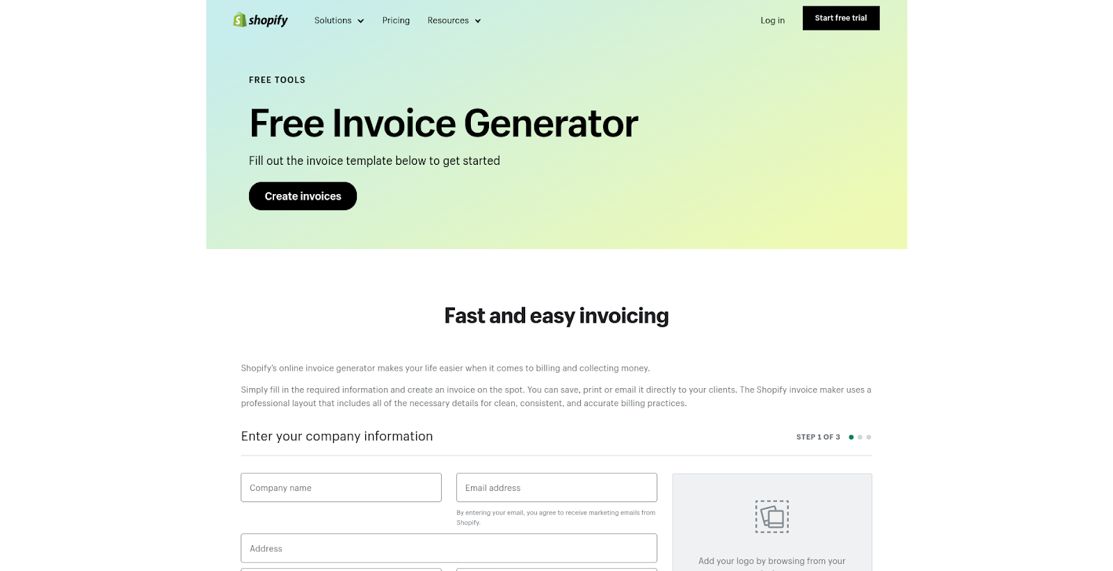 Shopify Invoice Generator